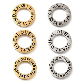 304 подвески из нержавеющей стали, круглое кольцо со словом