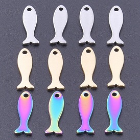 201 Stainless Steel Charms, Fish Shape