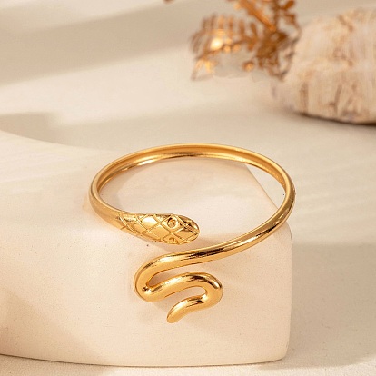 304 женские браслеты-манжеты из нержавеющей стали, змея