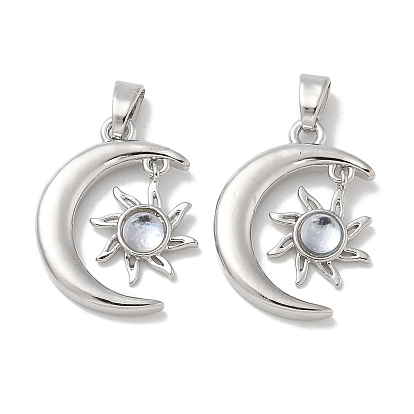 Стойки обшивки латунные подвески, cmолой, долговечный, без свинца и без кадмия, луна и солнце