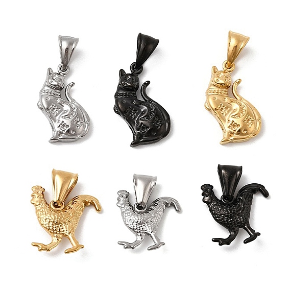 304 Настройки горный хрусталь из нержавеющей стали кулон, ионное покрытие (ip)