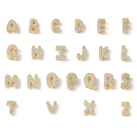 Латунные микро-паве прозрачные кубические цирконии начальные многорядные звенья, реальный 18 k позолоченный, без свинца и без кадмия, долговечный, стойки покрытие