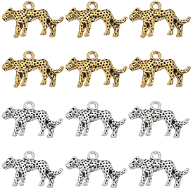 60 шт 2 цвета подвески из сплава в тибетском стиле, леопардовые прелести