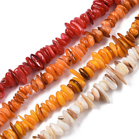 Natural Freshwater Shell Beads Strands, Chips