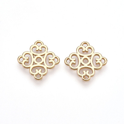 Подвески из латуни, без кадмия, без никеля и без свинца, ромб, выдолбить