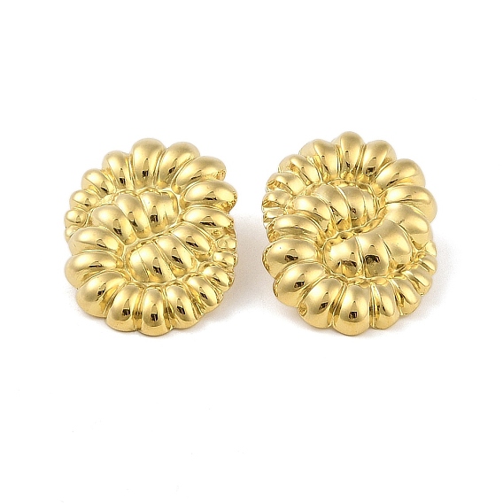 Ion Plating(IP) 304 Stainless Steel Stud Earrings for Women, Flower