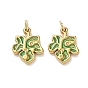 304 Stainless Steel Enamel Pendants, Leaf Charms, Ion Plating(IP)
