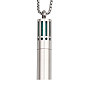 316 Surgical Stainless Steel Diffuser Lock Pendants, (Not including cotton diffuser filter and chain necklace), Column with Rectangle