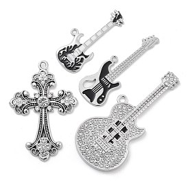 Alloy Rhinestone Big Pendants, with Enamel