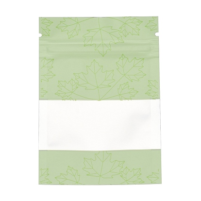 Сумки с замком на молнии с открытым верхом из алюминиевой фольги с кленовым листом, мешки для хранения продуктов, закрывающиеся пакеты, для хранения упаковки, со слезоточивыми насечками, прямоугольные