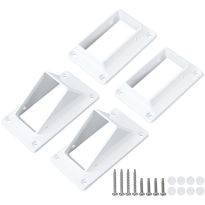 2 Styles de protection de pied de garde-corps en PVC, avec des vis