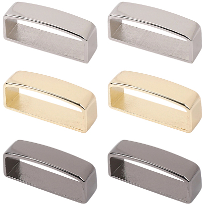 6 шт. 3 стили держатели петель из цинкового сплава, пряжка мужского ремня, прямоугольные