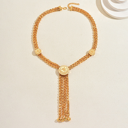 Многослойные колье из сплава с кисточками в форме буквы Y для торжественных случаев.