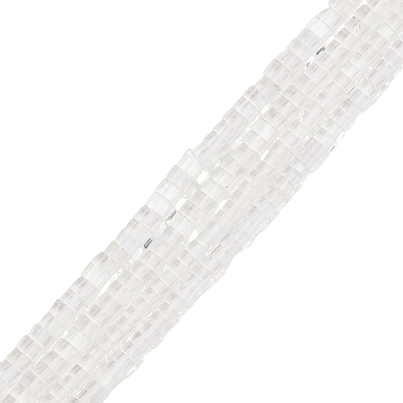 Природных кристаллов кварца бисер нитей, горного хрусталя, квадратный