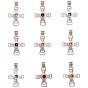 Alloy Pendants, with Acrylic Finding Beads, Cross