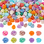 150Pcs 10 Styles Synthetic Coral Beads, Dyed, Flower Bud