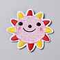 Computerized Embroidery Cloth Iron on/Sew on Patches, Costume Accessories, Appliques, Sun with Smile