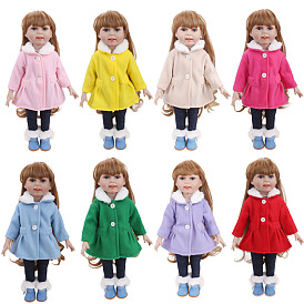 Тканевое кукольное пальто и брюки, наряды для кукол, подходит для американских 18 дюймовых кукол