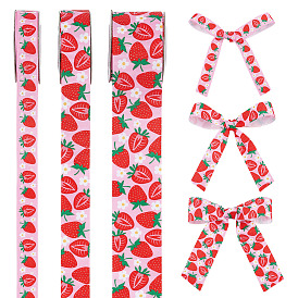 15 ярдов 3 стилей полиэфирной жаккардовой ленты, Клубничный узор, для одежды платье швейные принадлежности