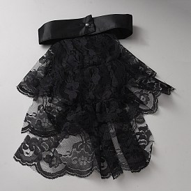 Jabot aus Polyesterspitze, Halsband-Kostümaccessoire für Halloween-Partys und Cosplay