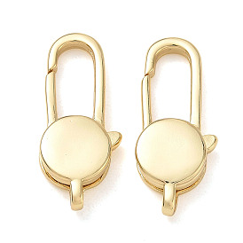 Brass Lobster Claw Clasp
, Flat Round