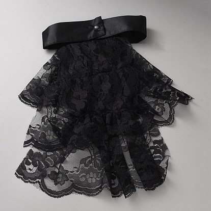 Jabot aus Polyesterspitze, Halsband-Kostümaccessoire für Halloween-Partys und Cosplay