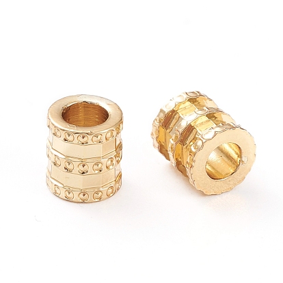Brass Tube Beads, Long-Lasting Plated, Column
