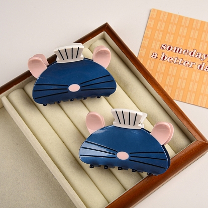 Заколки для волос с когтями из ацетата целлюлозы (смола), мышь, аксессуары для волос для девочек или женщин