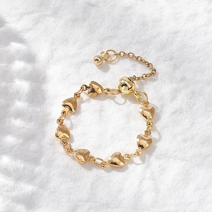 Регулируемые латунные пальцевые кольца, цепные цепи, с ионным покрытием (IP) 304 концевая цепь из нержавеющей стали