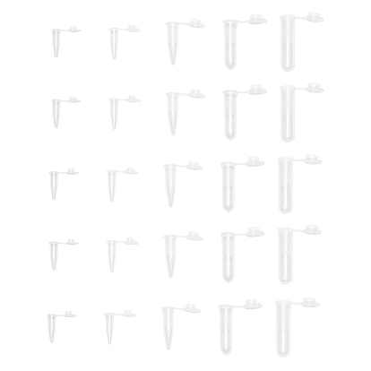 NBEADS Transparent Disposable Plastic Centrifuge Tube, with Cap, Lab Supplies