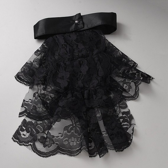 Polyester Lace Jabot, Collars Costume Accessory for Halloween Party Cosplay