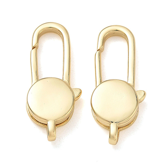 Brass Lobster Claw Clasp
, Flat Round