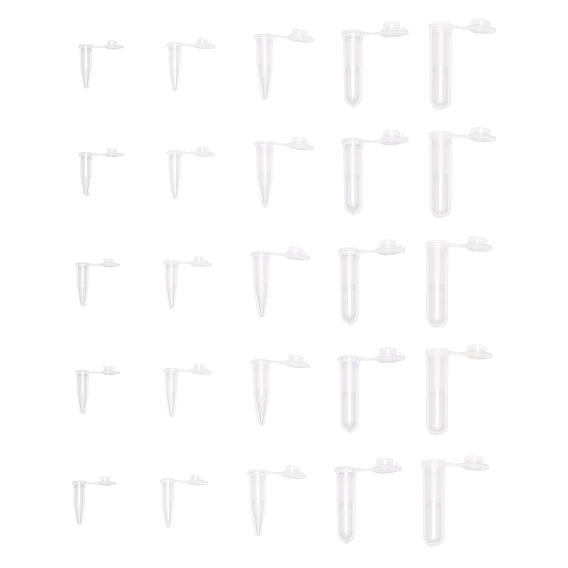 NBEADS Transparent Disposable Plastic Centrifuge Tube, with Cap, Lab Supplies