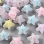 Прозрачные акриловые бусины, матовые, бусина в бусине, звезда