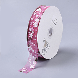 Цветочные узоры с принтом из полиэфирной ленты из органзы