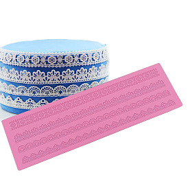 Silicone Embossing Lace Fondant Moulds, Rectangle with Lace Pattern, Lace Mat For DIY Cake Bakeware