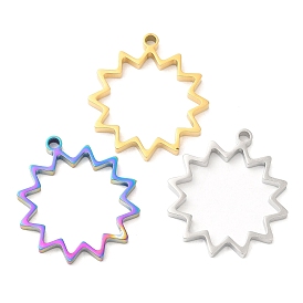 304 Stainless Steel Open Back Bezel Star Pendants, For DIY UV Resin, Epoxy Resin, Pressed Flower Jewelry