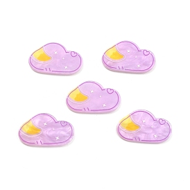 Embossed Printed Acrylic Cabochons, for Hair Accessories