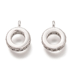 Латунные микропаве прозрачные кубические циркониевые подвески, без кадмия и без свинца, долговечный, пончик