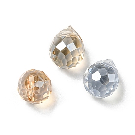 Electroplate Glass Beads, Faceted, Pearl Luster Plated, Teardrop
