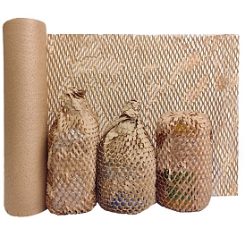 Honeycomb Packaging Paper, Honeycomb Cushioning Wrap Roll for Protecting Fragile Items