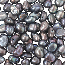100 шт. натуральный барочный жемчуг кеши, культурный жемчуг пресноводных, двух сторон полированной, окрашенные, самородки