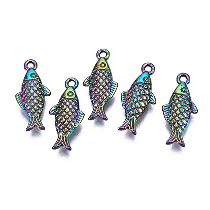 Alloy Pendants, Cadmium Free & Nickel Free & Lead Free, Fish