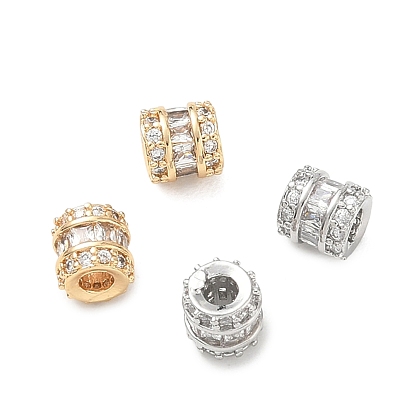 Латунные микропаве из прозрачного кубического циркония, колонка