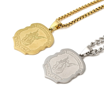 201 подвеска из нержавеющей стали со святым ангелом-хранителем и святым Михаилом