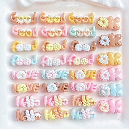 Симпатичные мини-кабошоны из мультсериала из смолы, разноцветные