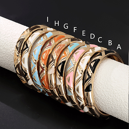 Латунные эмалевые браслеты для женщин, треугольные, реальный 18 k позолоченный