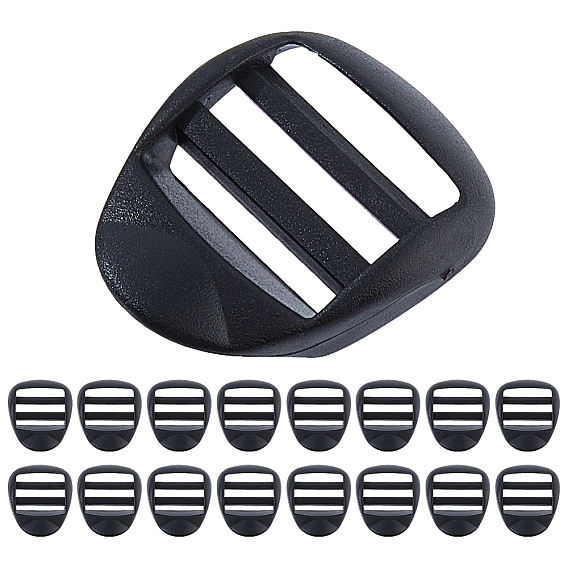 20 шт. помпонов пластиковых лестничных замков-ползунков, регулируемые лямки с боковыми пряжками, для рюкзака