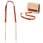 Imitation Leather Crossbody Purse Straps, with Alloy Curb Chain & Swivel Clasp