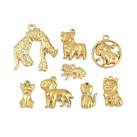 Животные 304 подвески из нержавеющей стали, золотые